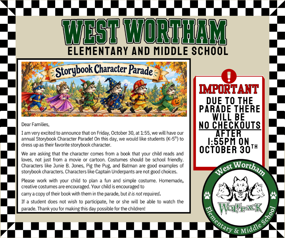 📚🎃 Storybook Character Parade Info