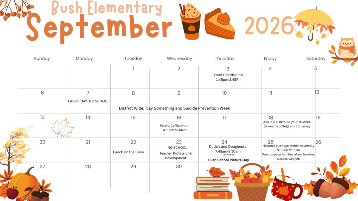 Bush September Calendar