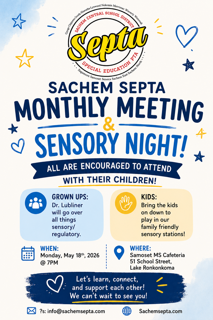 Sachem Septa Monthly Meeting & Sensory Night