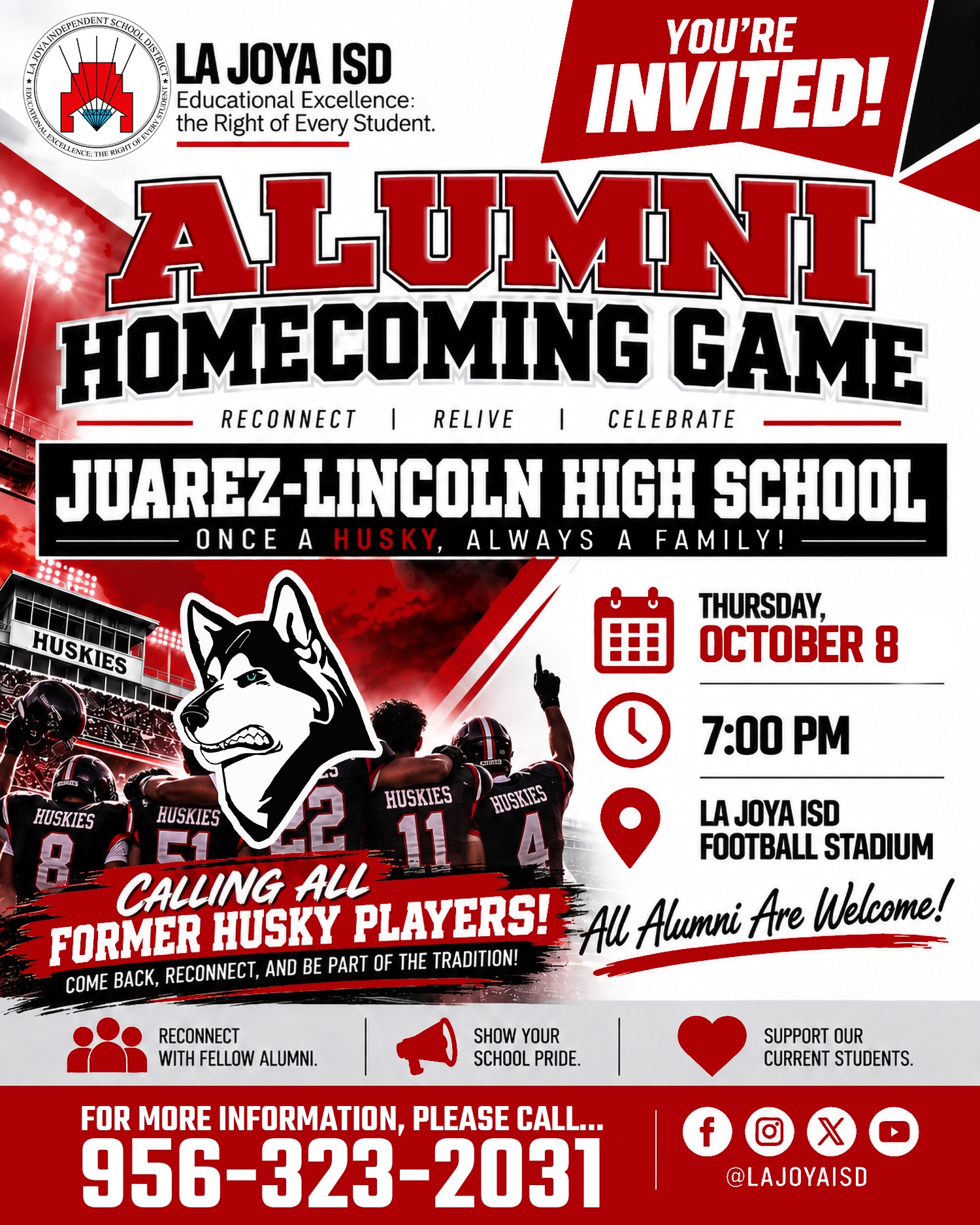 🏈🤘🏼 HUSKY ALUMNI, COME HOME! ❤️🖤