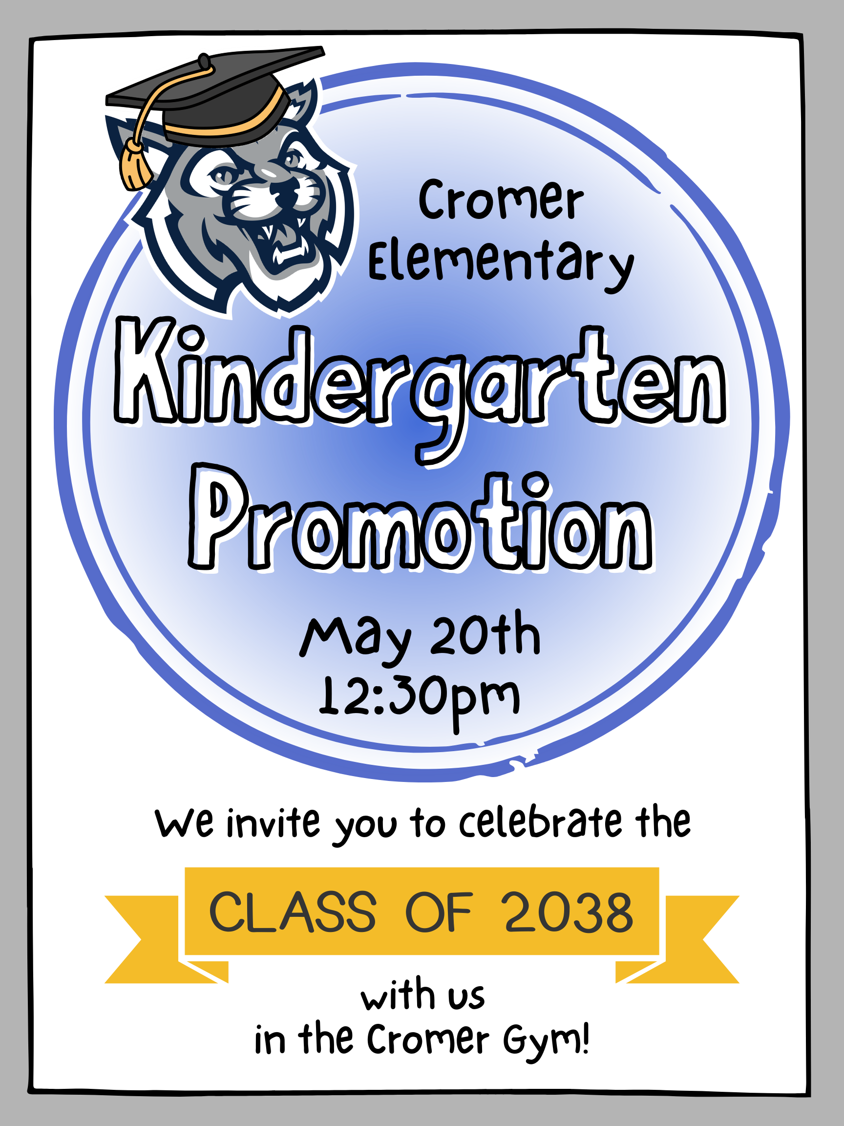 Kindergarten Promotion Ceremony May 20th!