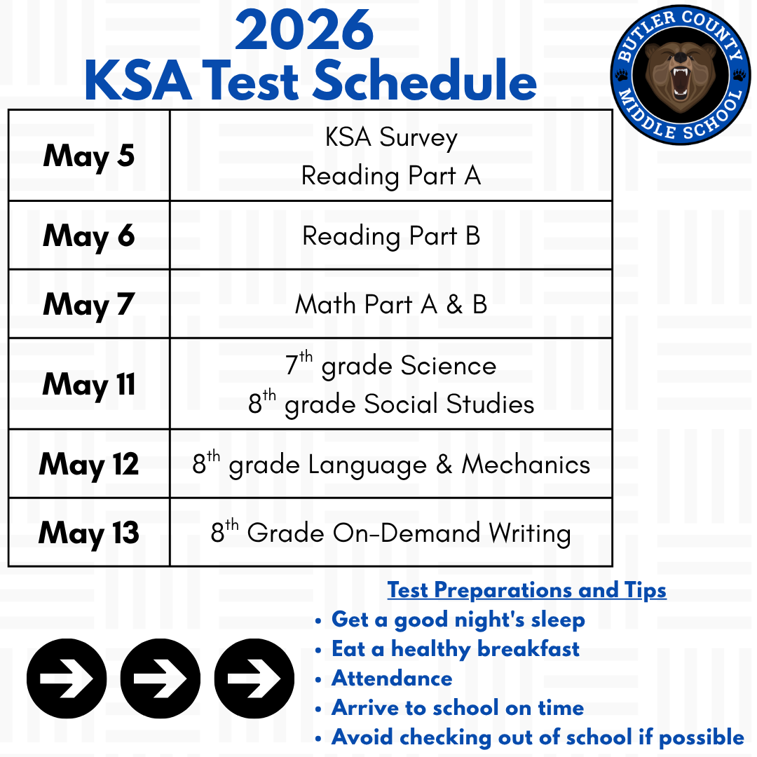 Important!!! KSA Test Schedule Information