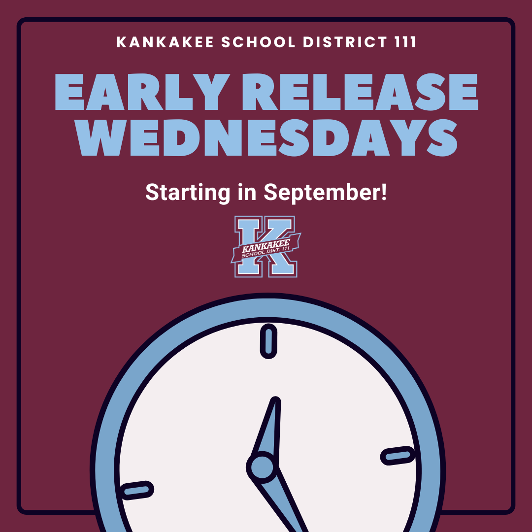 REMINDER: EARLY RELEASE WEDNESDAYS START IN SEPTEMBER! 