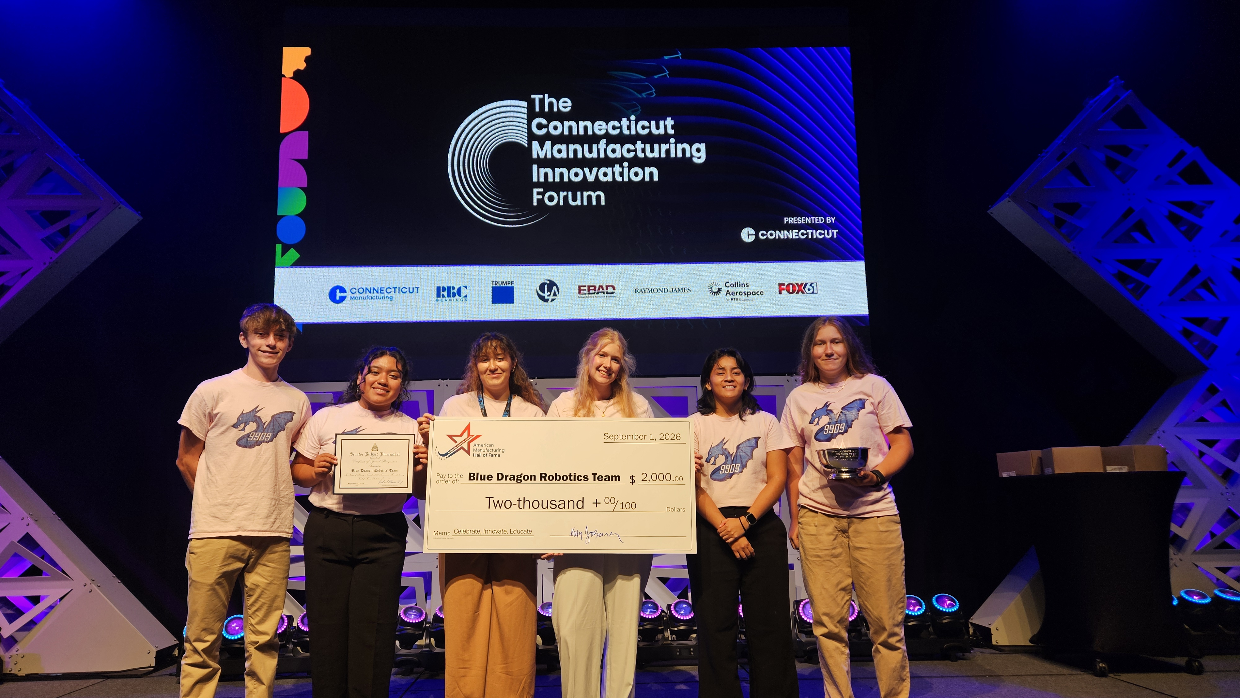 Middletown High School Robotics Team Wins American Manufacturing Hall of Fame Award