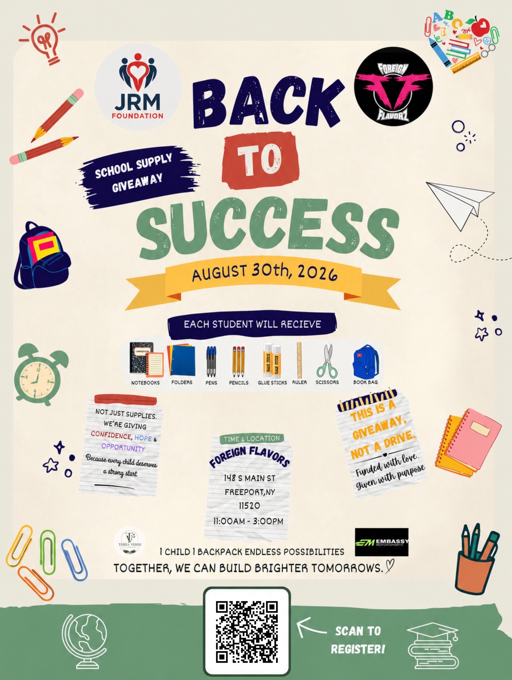 School Supply Giveaway – August 30
