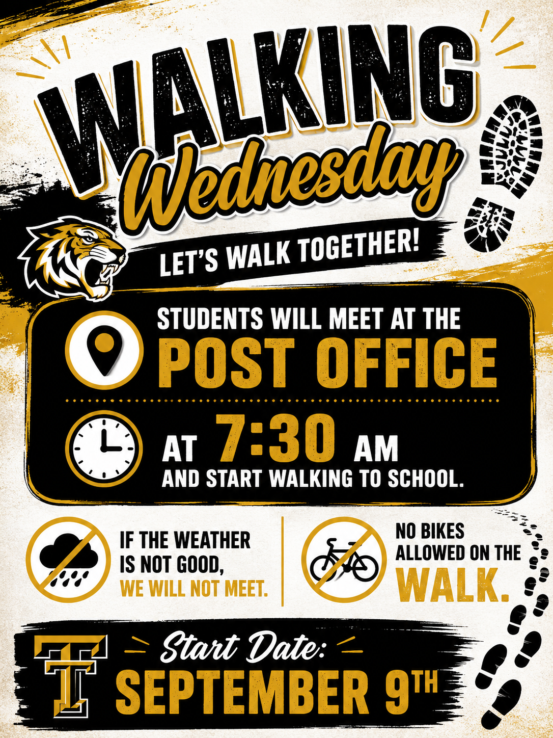 Walking Wednesday starts Sept. 9.