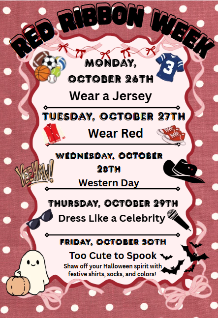 Red Ribbon Spirit Week October 26-30