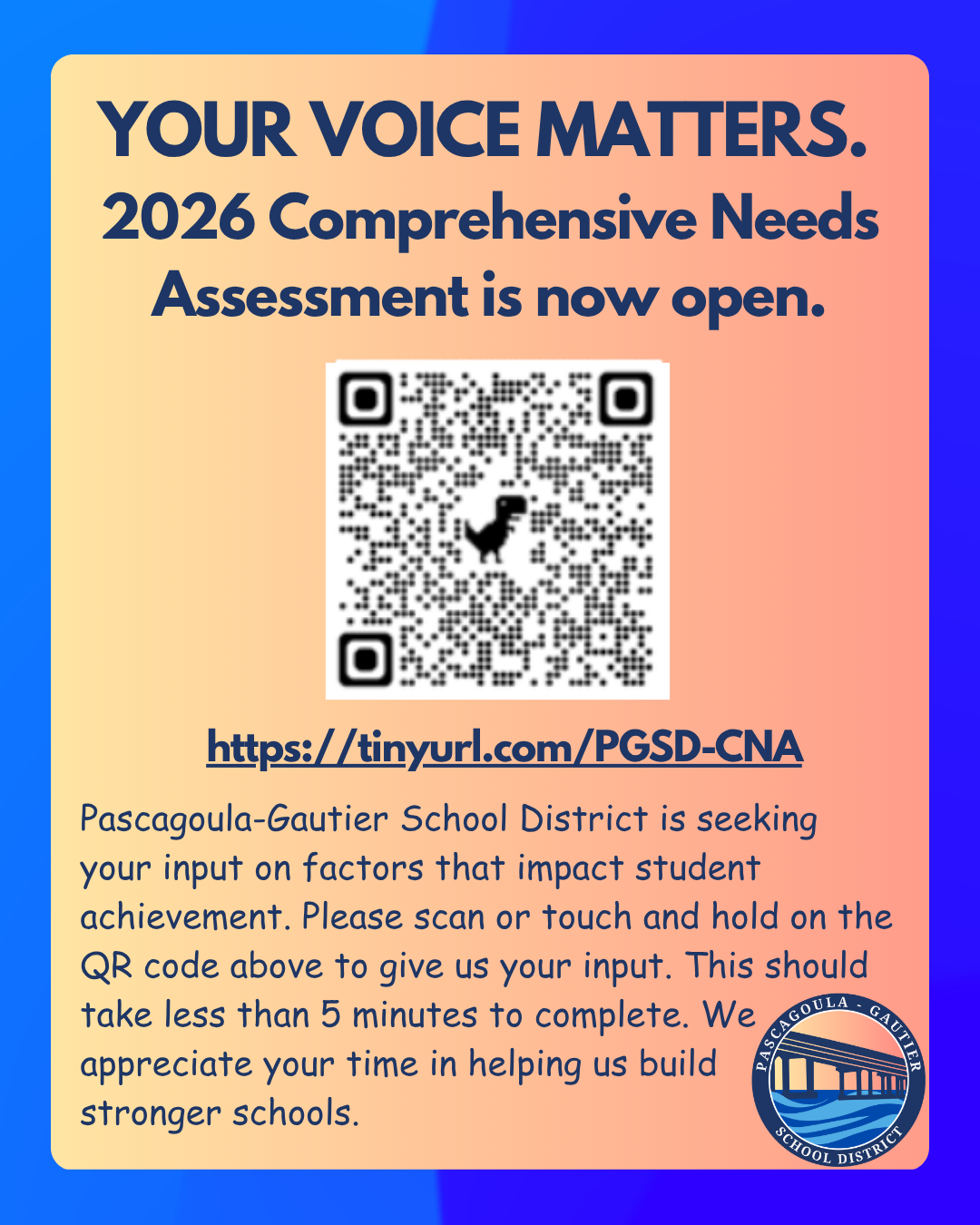 2026 Comprehensive Needs Assessment is Now Open!