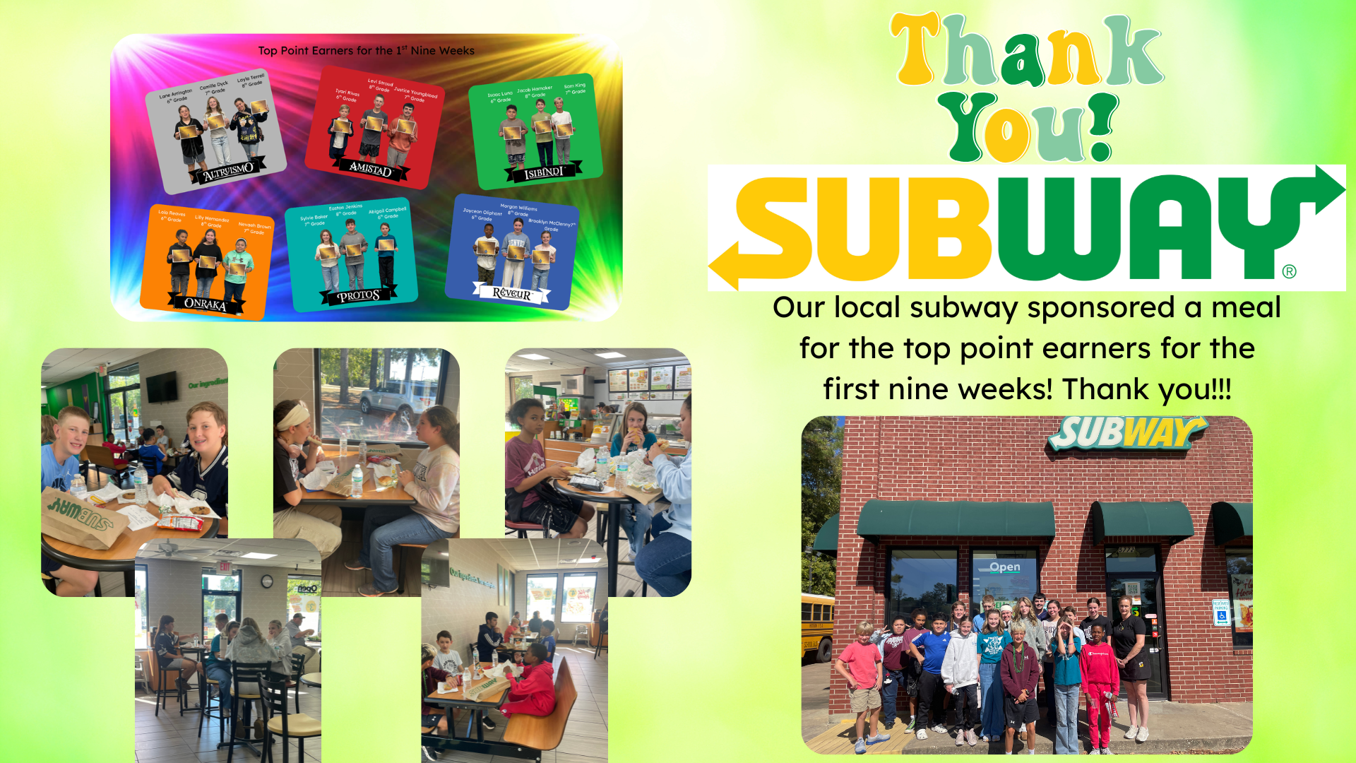 Thank you subway!