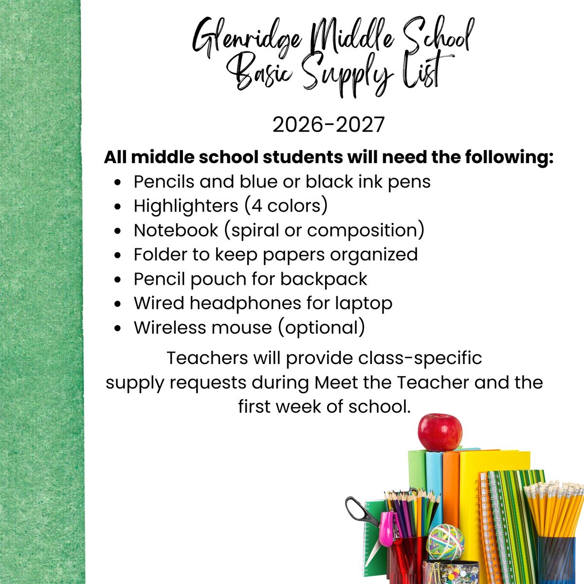 School Supply List