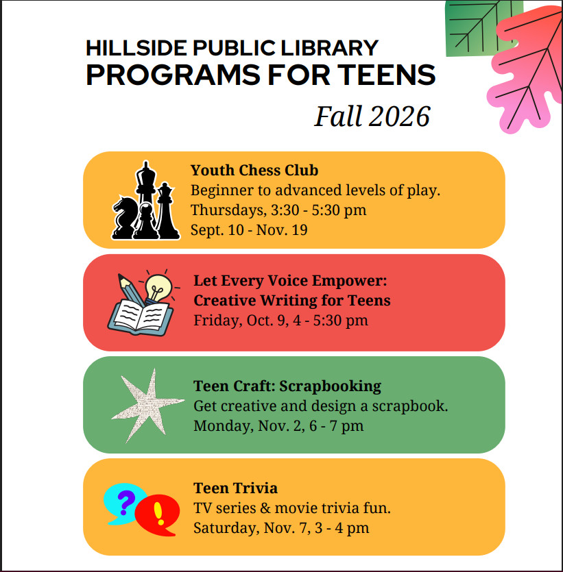Hillside Public Library Programs and Resources