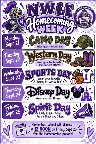 🏈💜 Homecoming Week is next week! 💜🏈