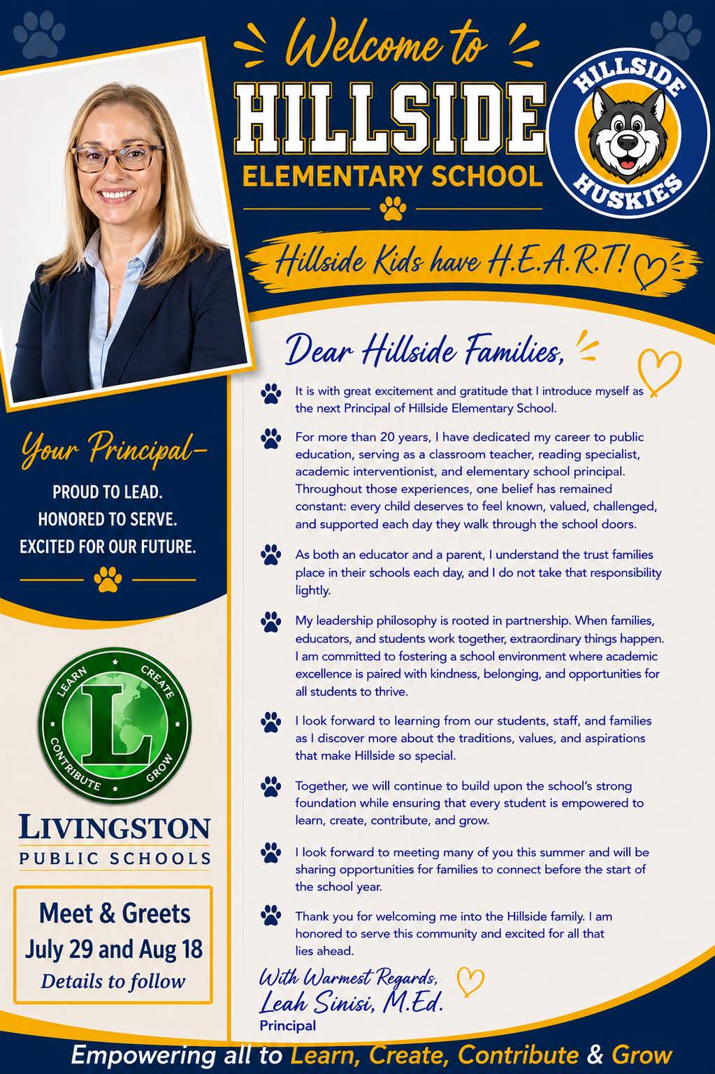 Principal's Welcome Message