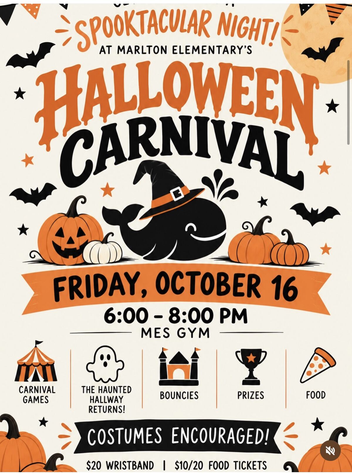 Halloween Carnival & MES Birthday Tomorrow