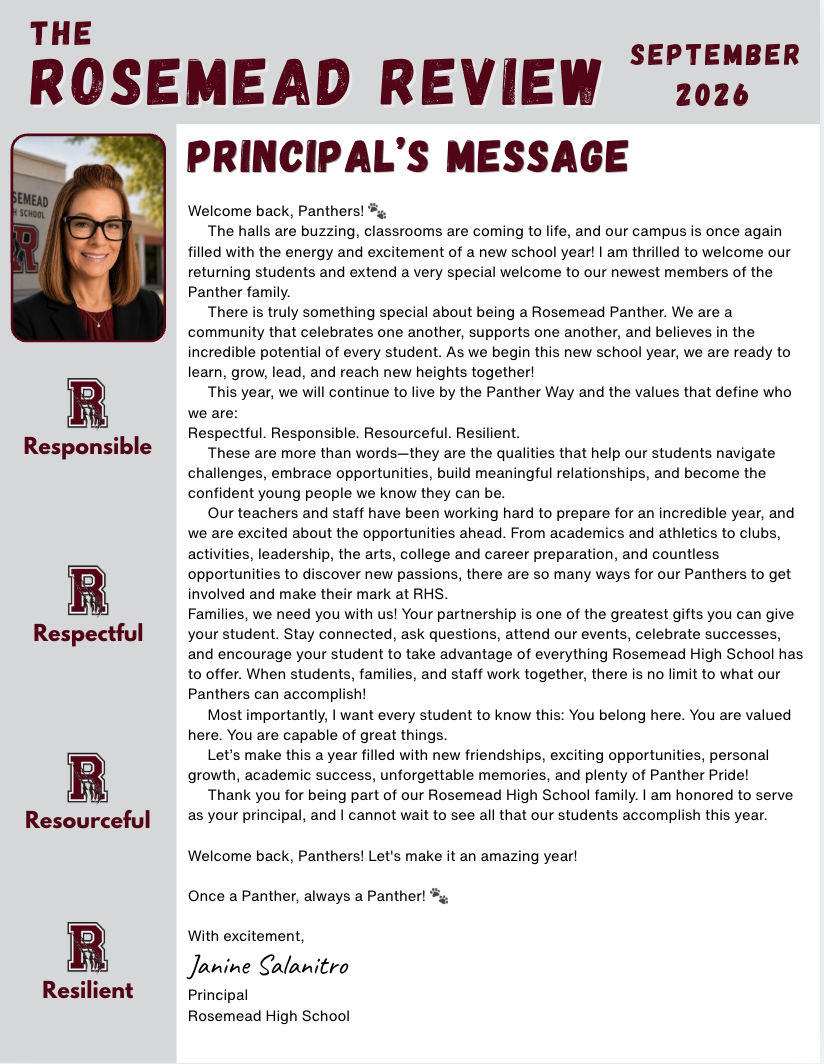 The September Rosemead Review is Here!