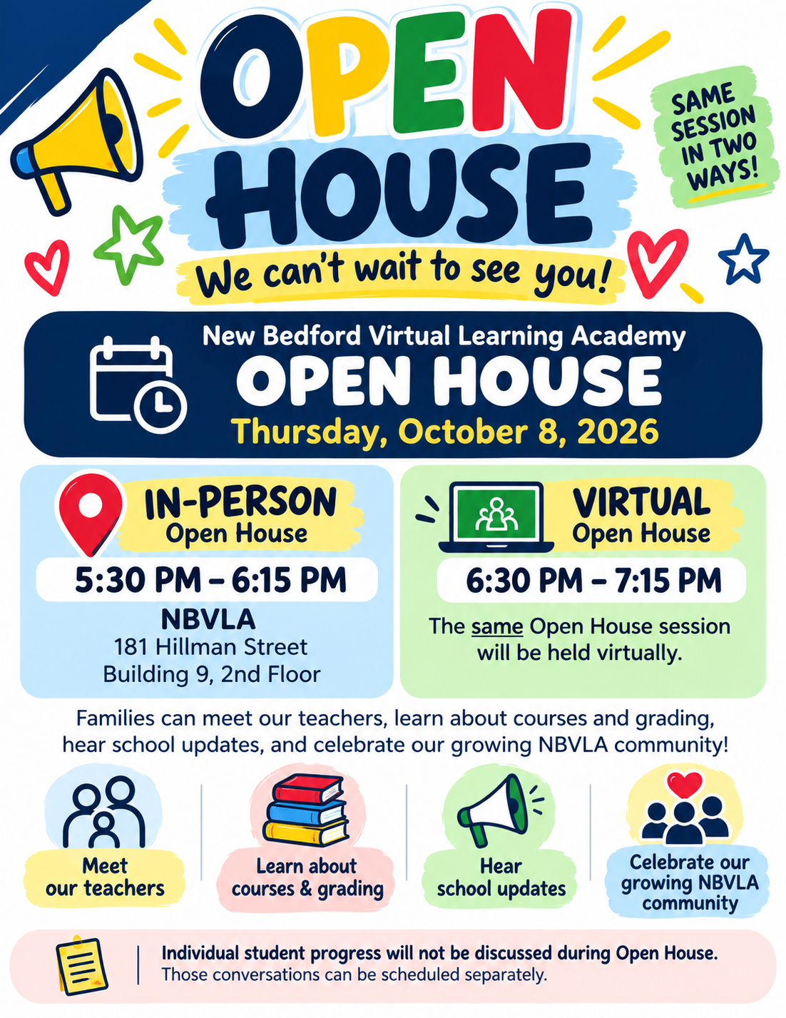 Reminder: Open House for NBVLA tonight! 