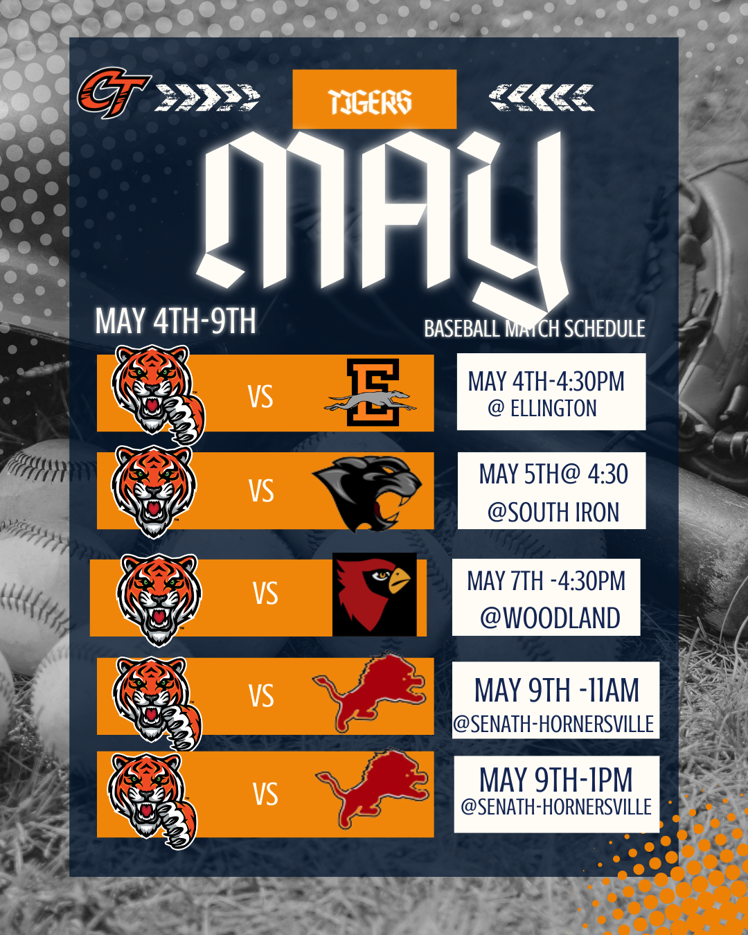 Baseball and Softball Weekly Game Schedules 