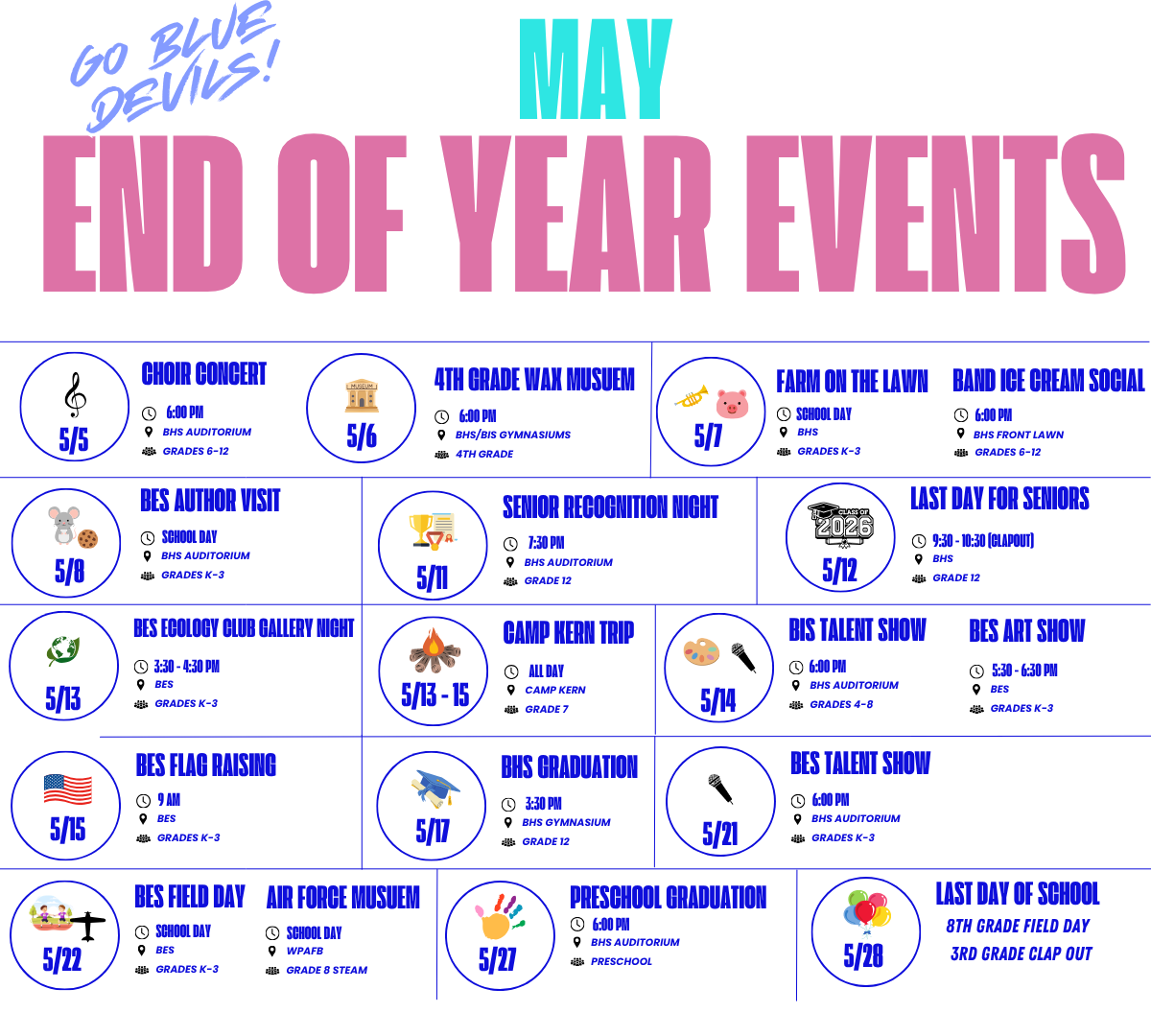 May End of Year Events