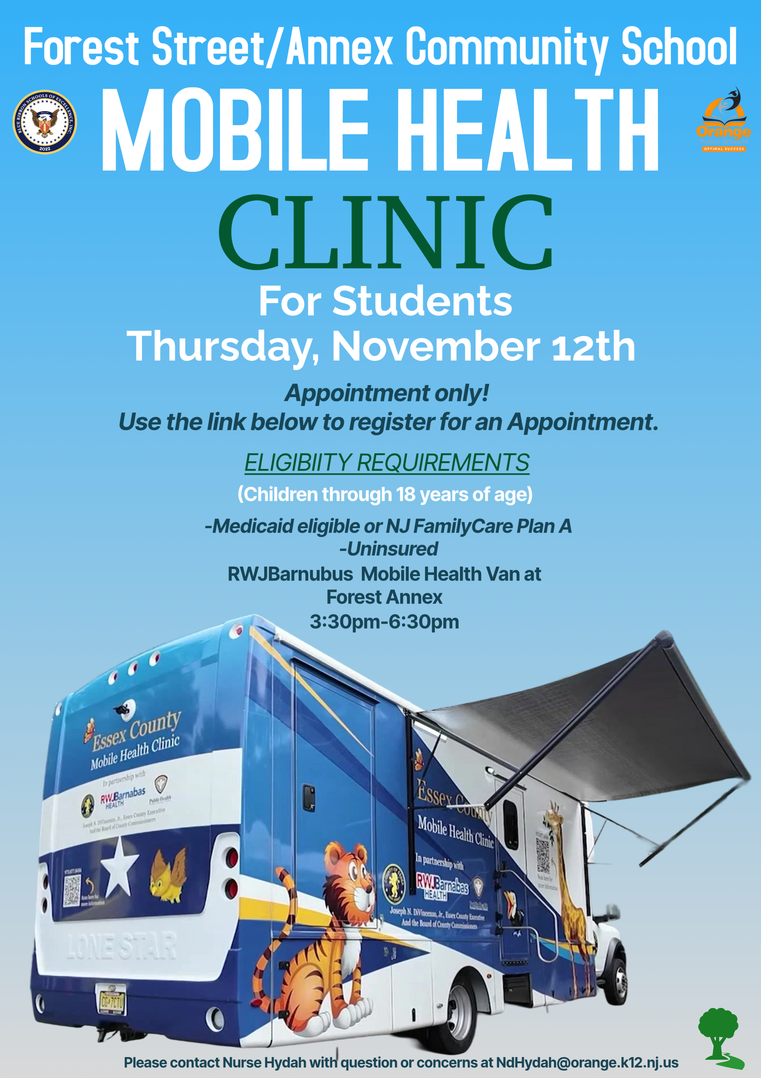 MOBILE HEALTH CLINIC COMING TO FOREST ANNEX! 