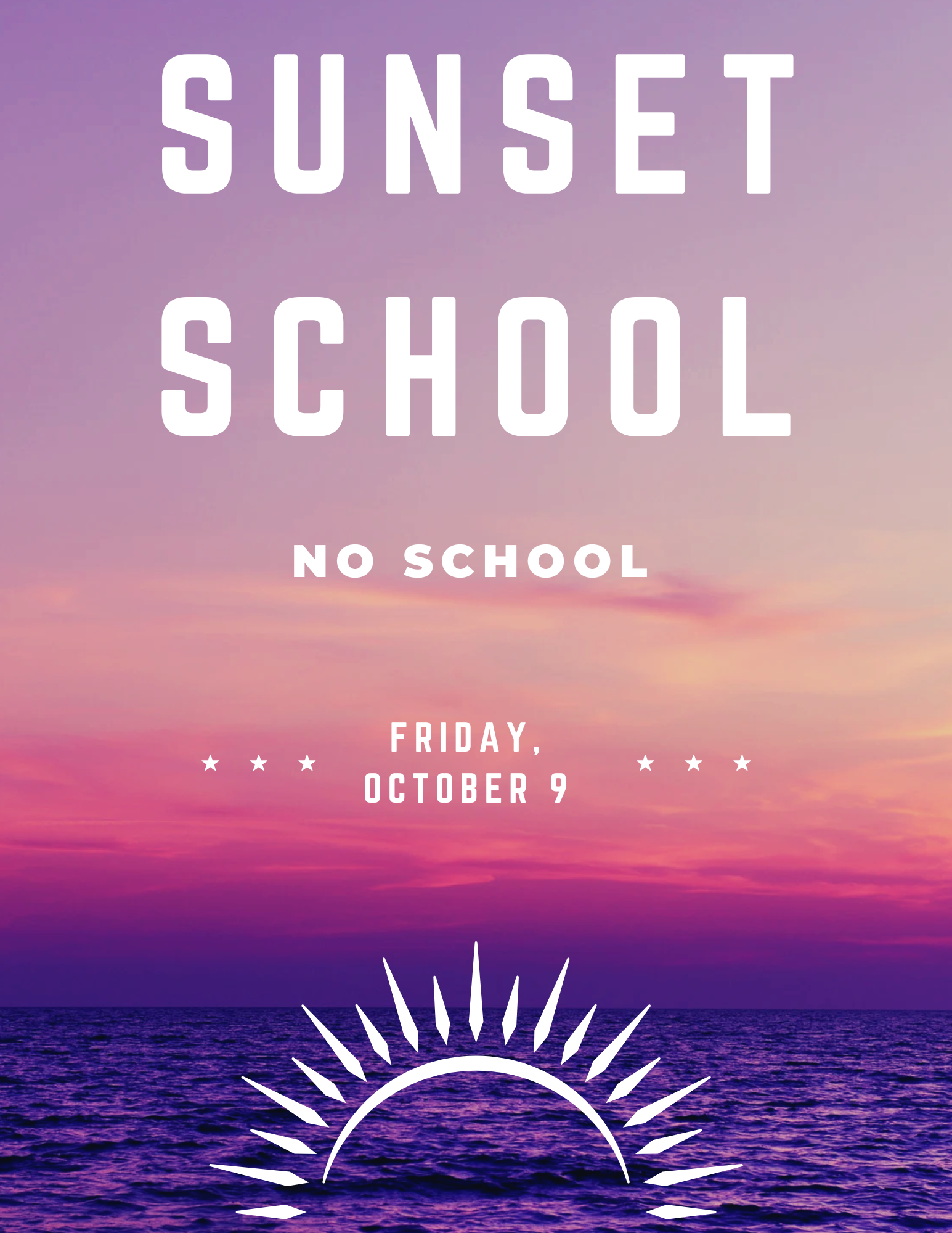 Reminder: No School Friday