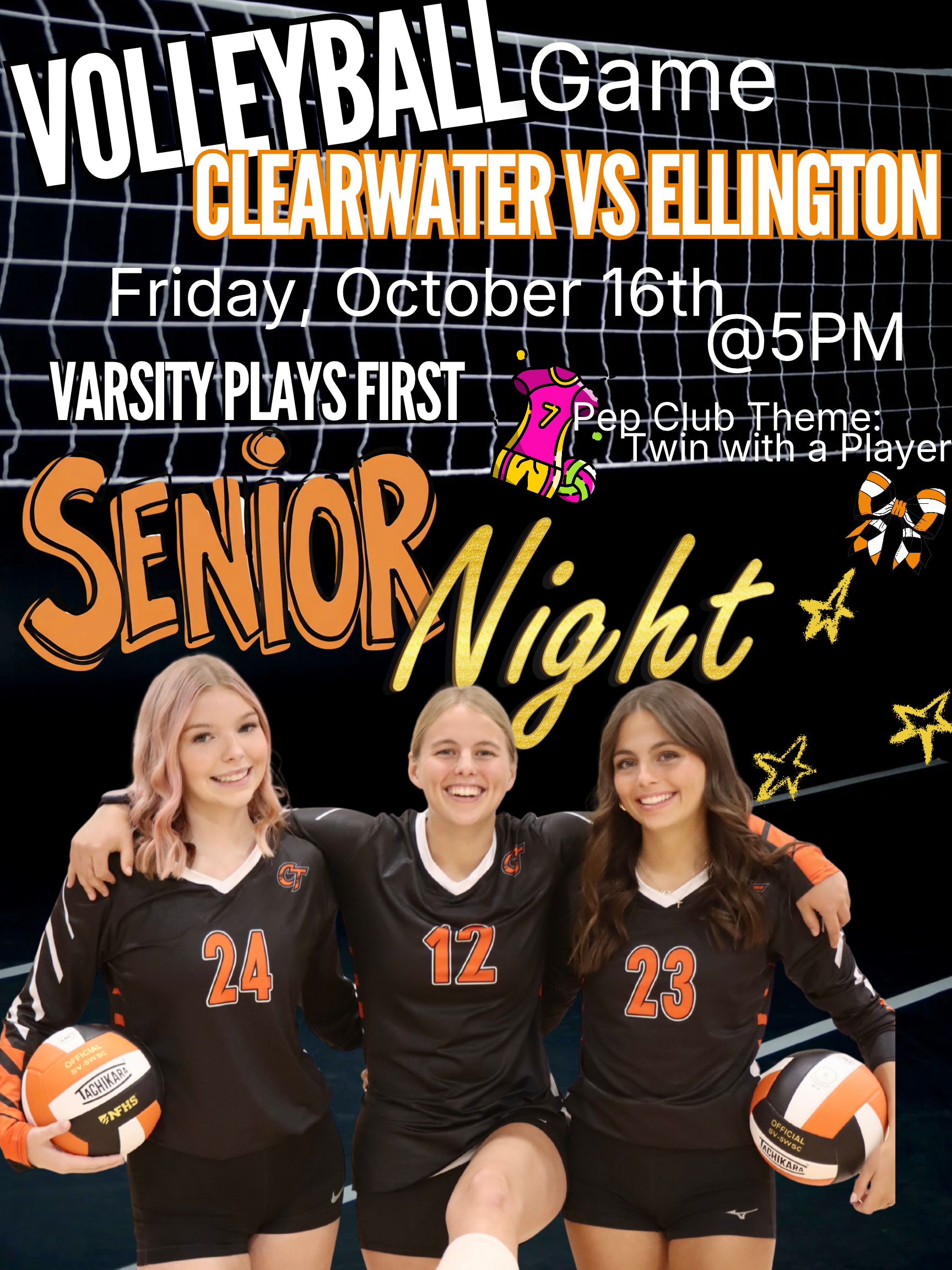 Volleyball Game Senior Night! (Friday 10/16)