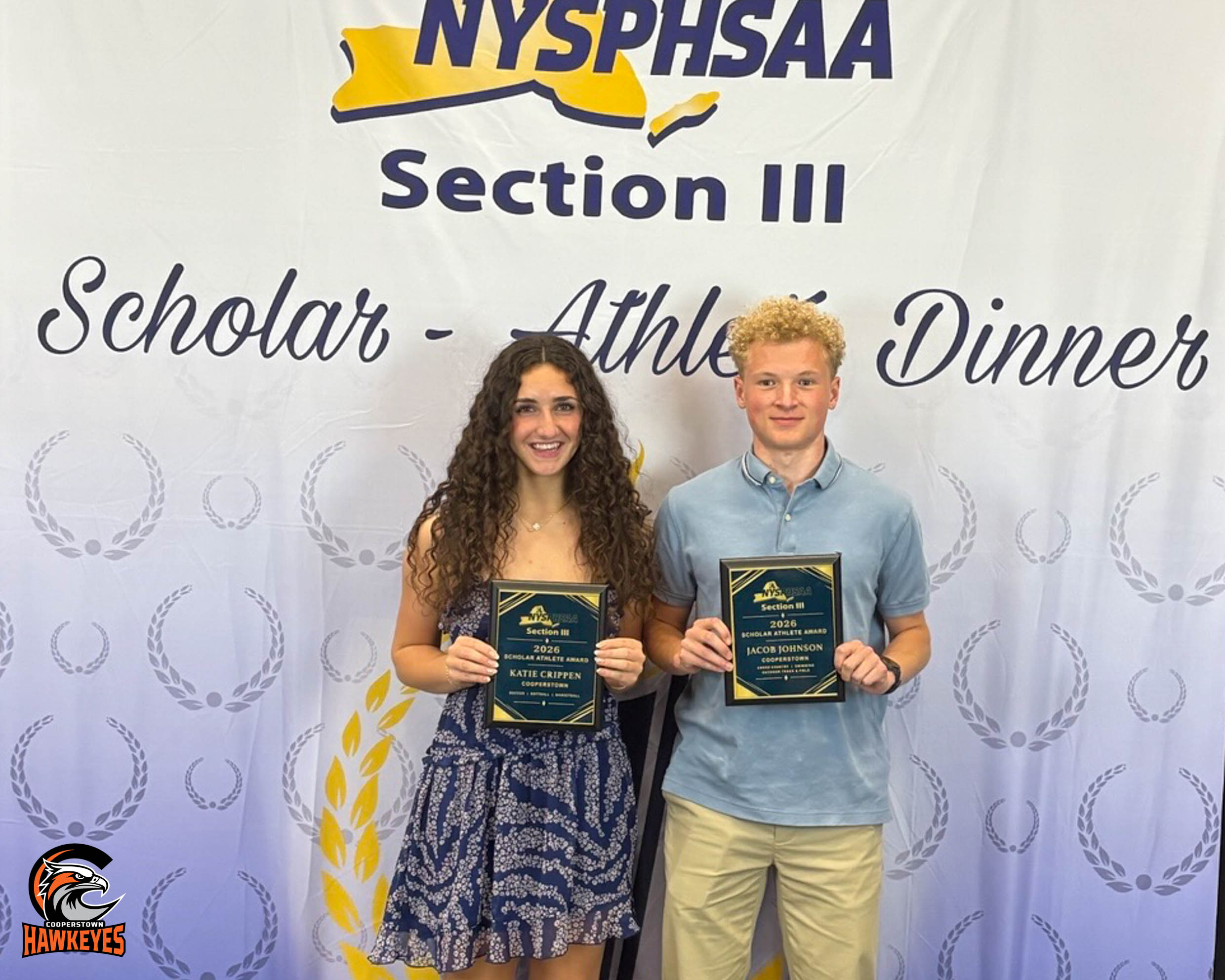 Two Hawkeyes Honored at Section III Scholar Athlete Awards Dinner