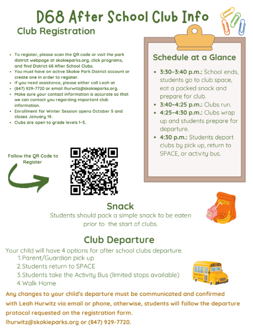 After School Clubs at D68