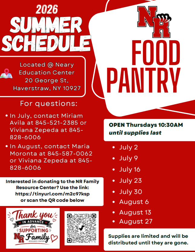 Family Resource Center: NR Food Pantry Summer Distribution- August 27
