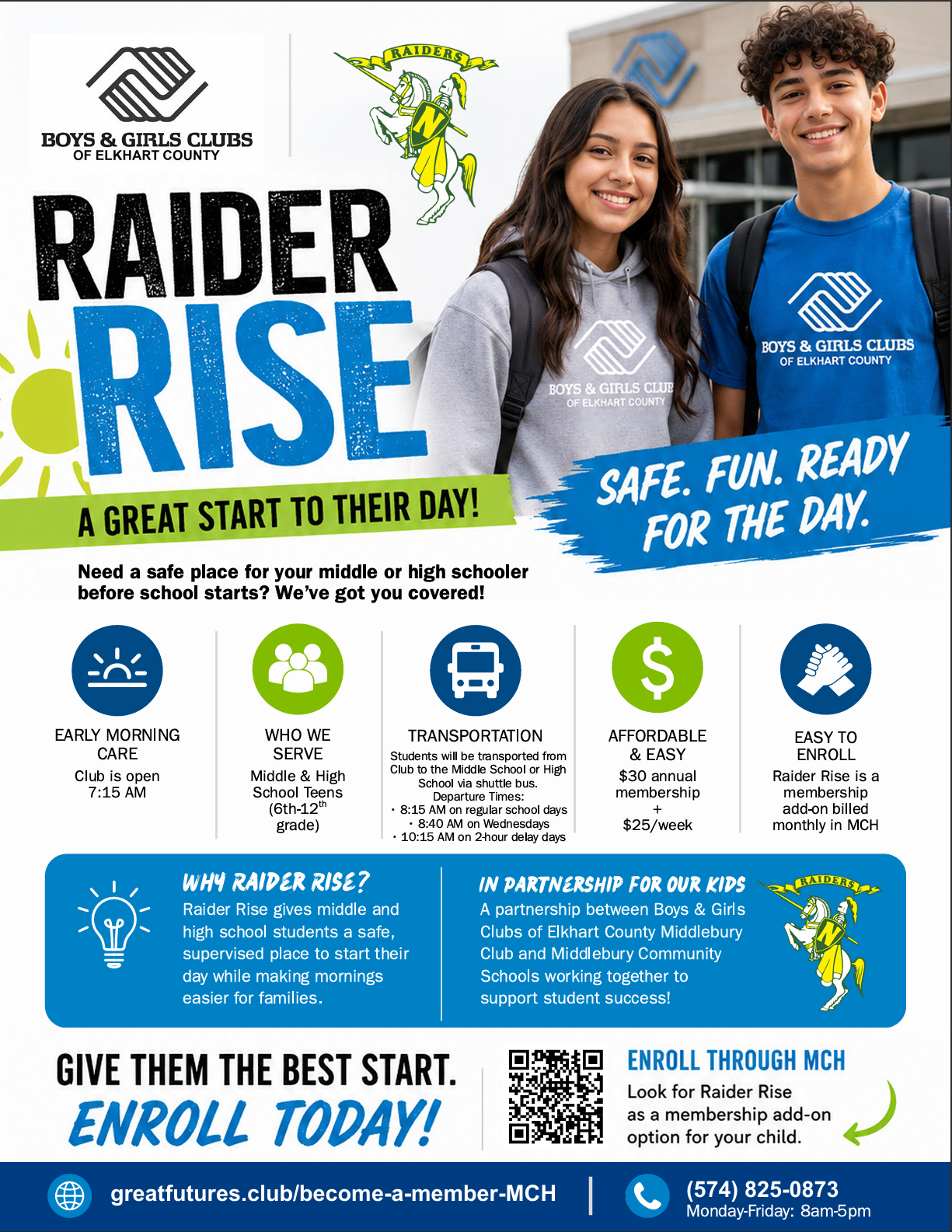 Boys and Girls Clubs Raider Rise Program