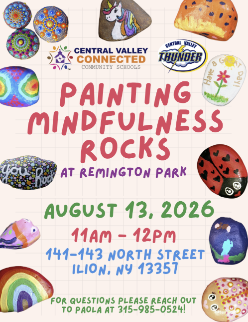 Come paint mindfulness rocks on 8/13