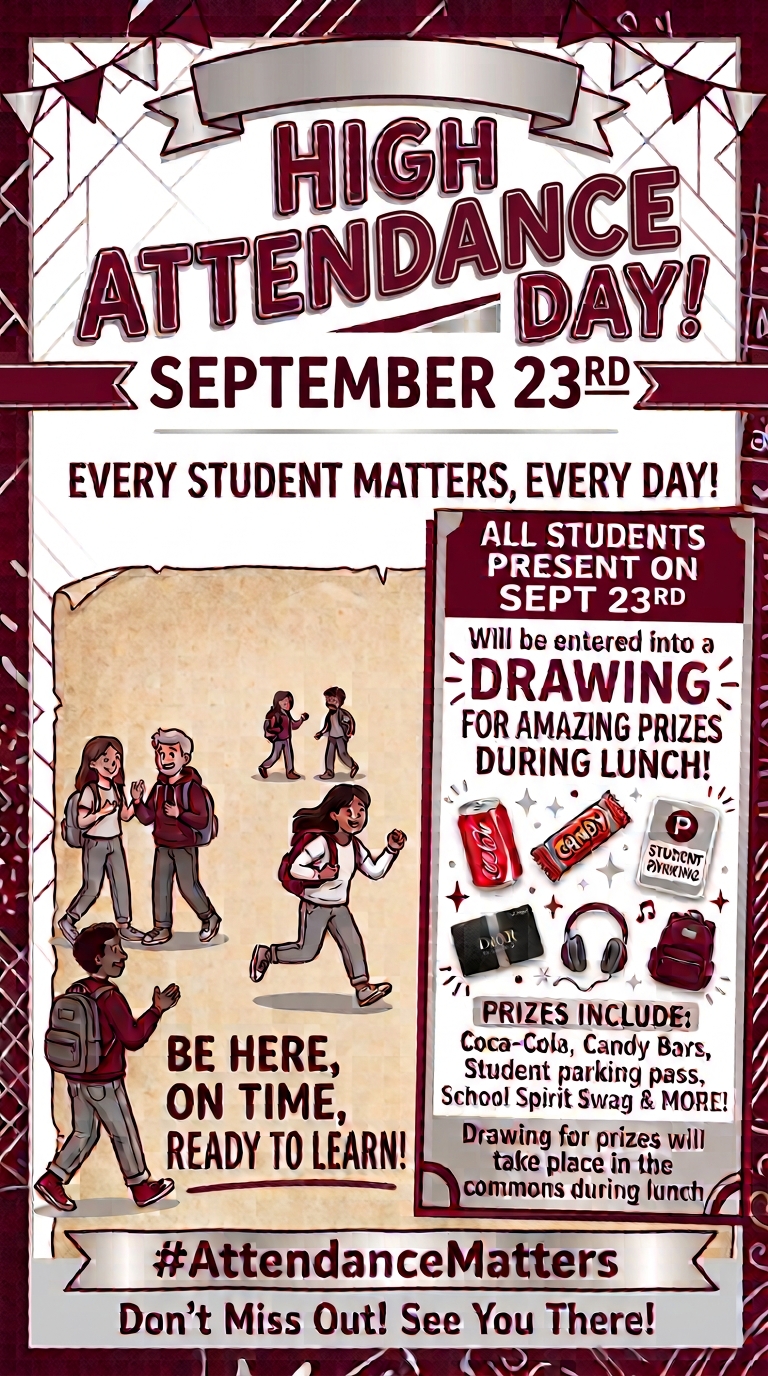 High Attendance Day: September 23rd