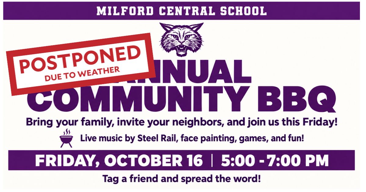 POSTPONED! - ANNUAL COMMUNITY BBQ!