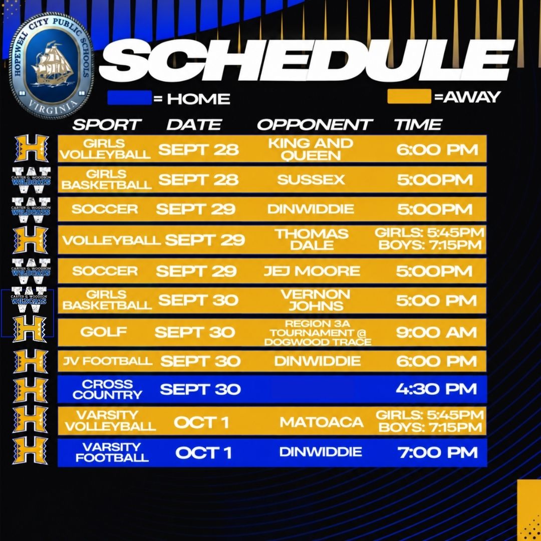 This Week's Game Schedule