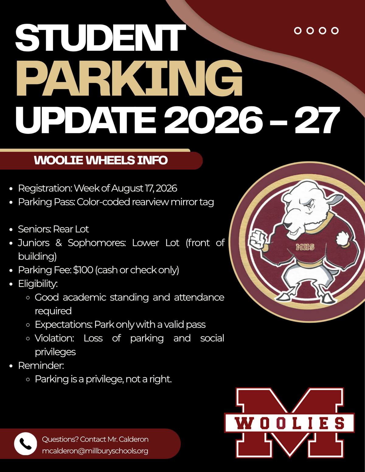 New Student Parking Guidelines 26-27