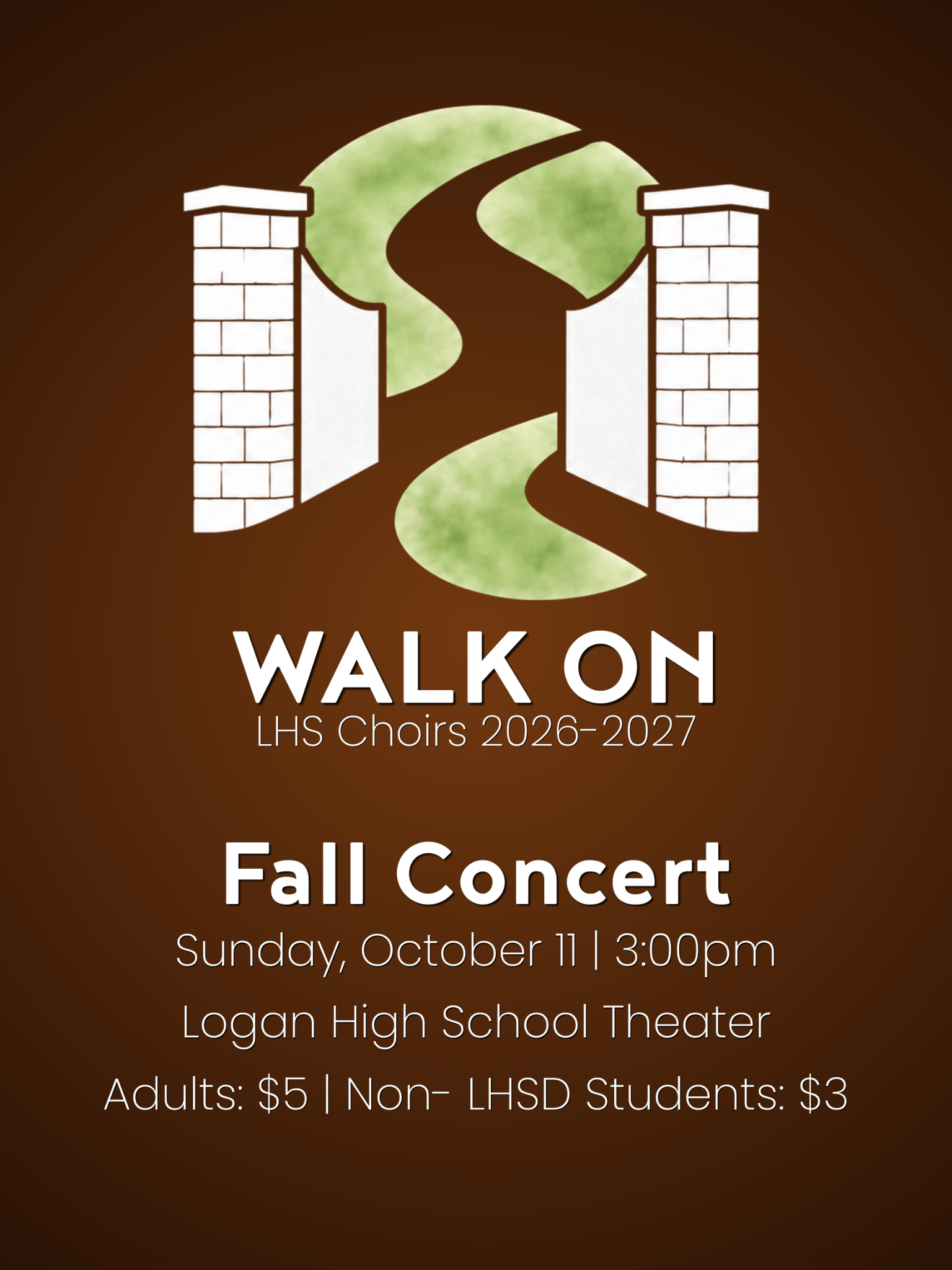Logan High School Choir Concert - Sunday October 11th at 3pm