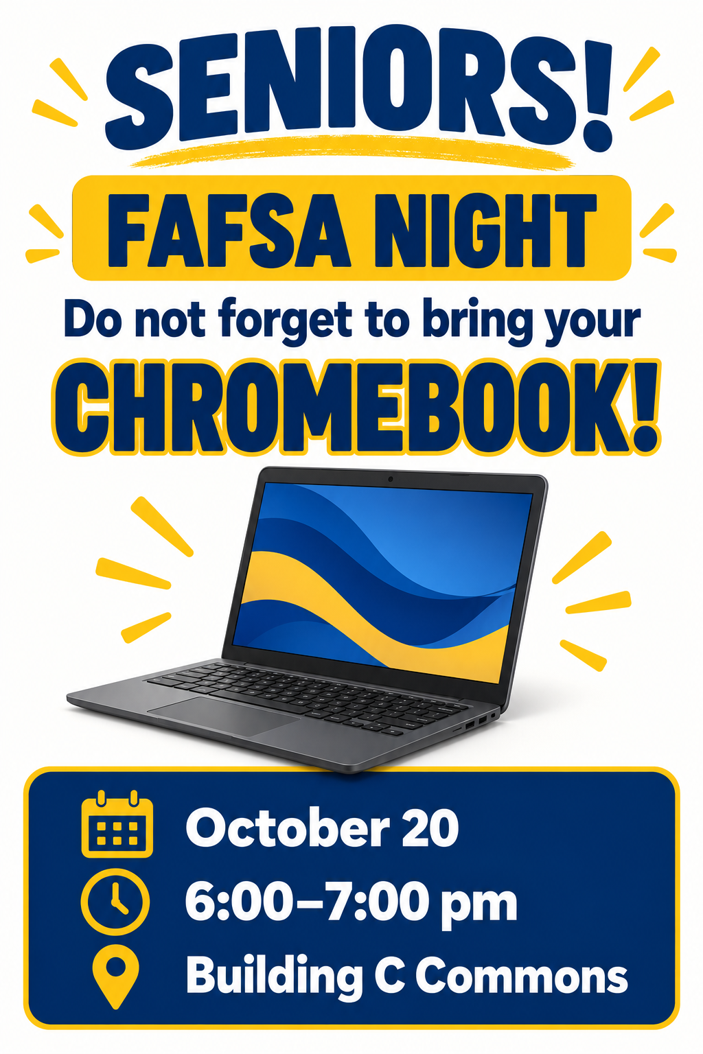 FAFSA Night Tonight - Bring Your Chromebook
