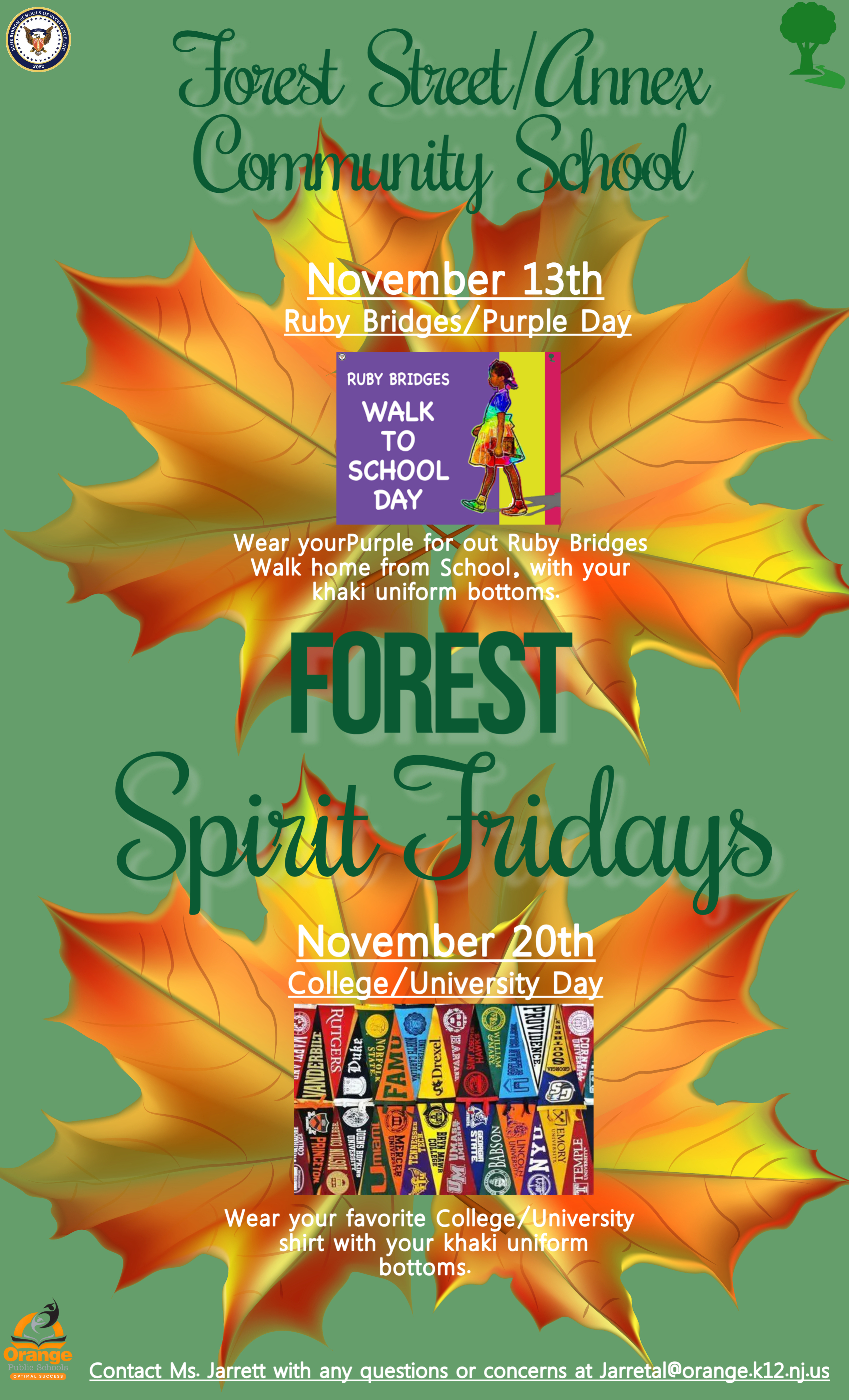 🍁 November Spirit Days are coming soon! 🍂