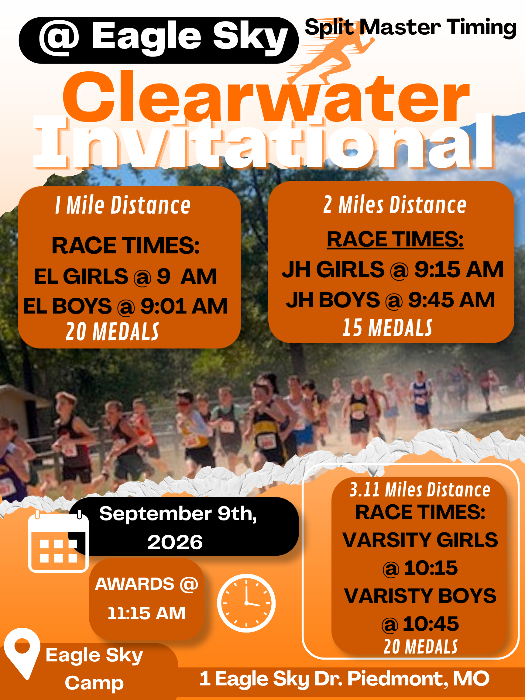 EAGLE SKY CROSS COUNTRY MEET- WEDNESDAY 9/9/26