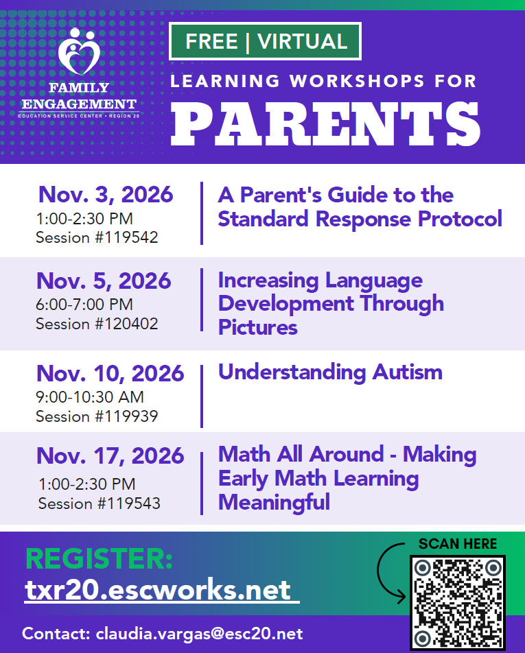 Learning Workshops for Parents!