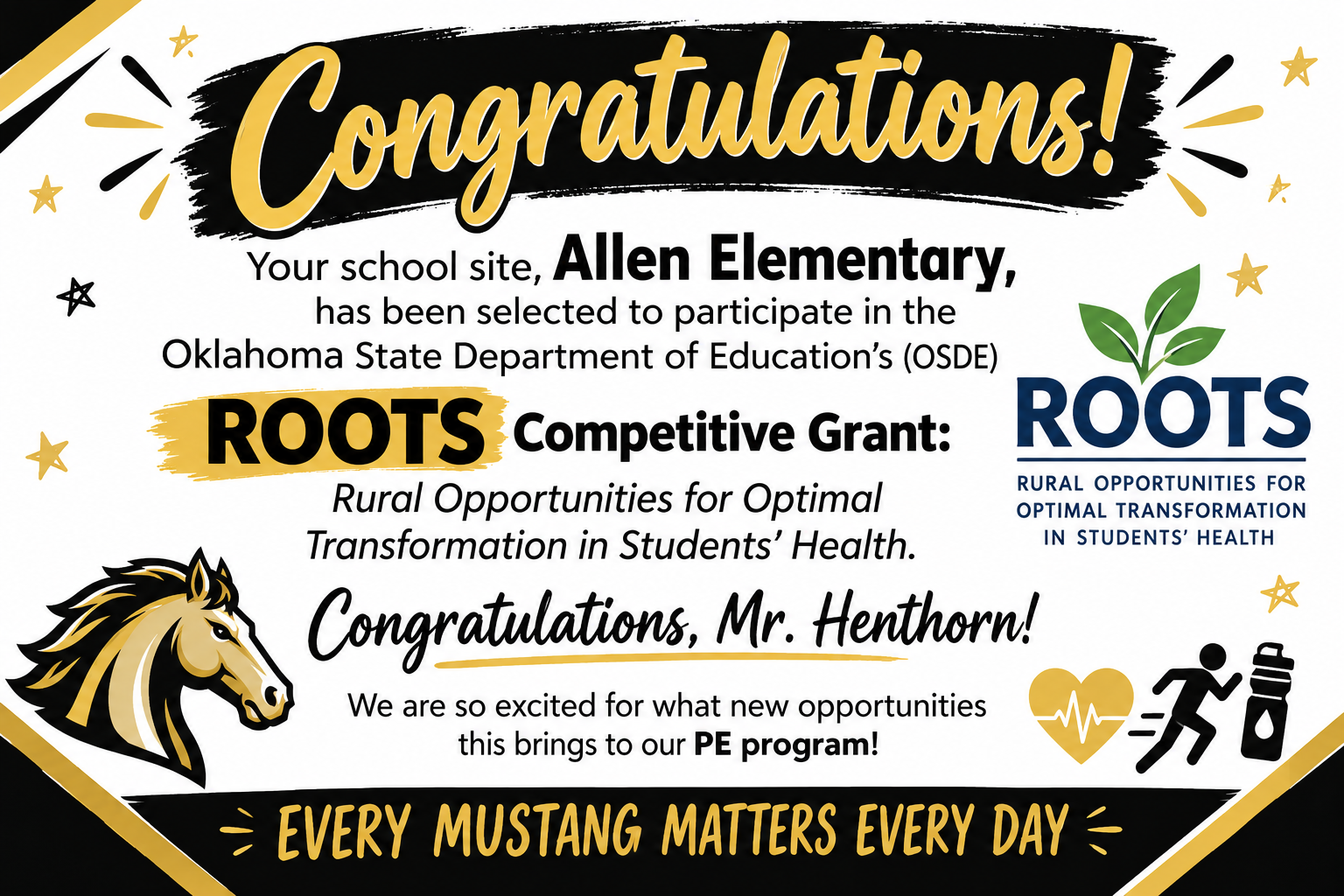 Congratulations Coach Henthorn!