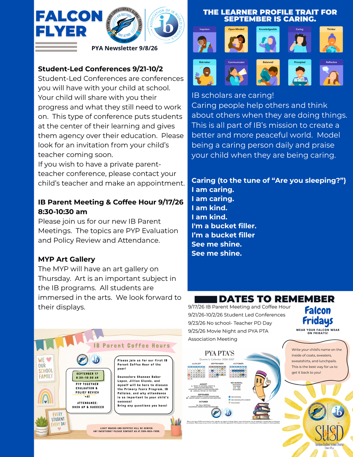 PYA Newsletter 9/8/26