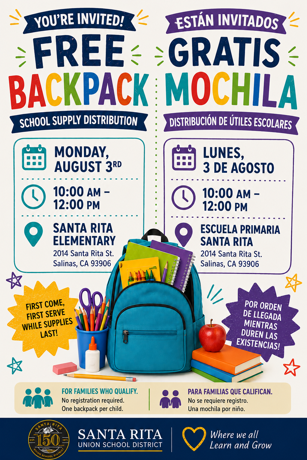  Free Backpack and School Supplies