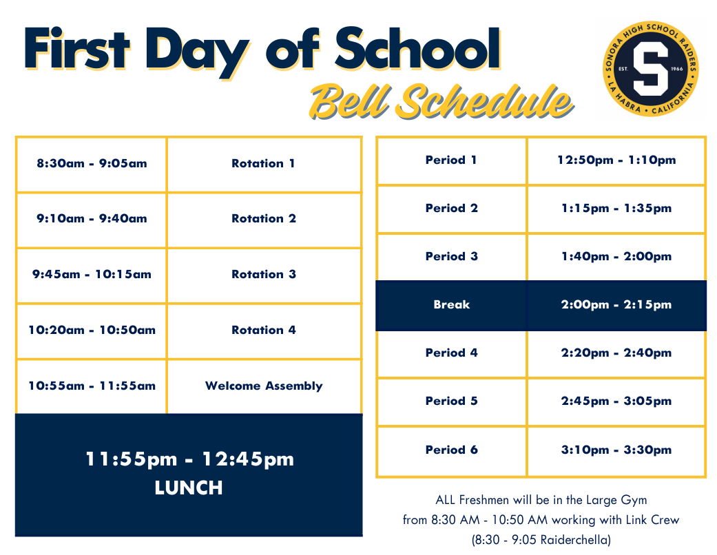 🎒 First Day of School — Monday, August 10