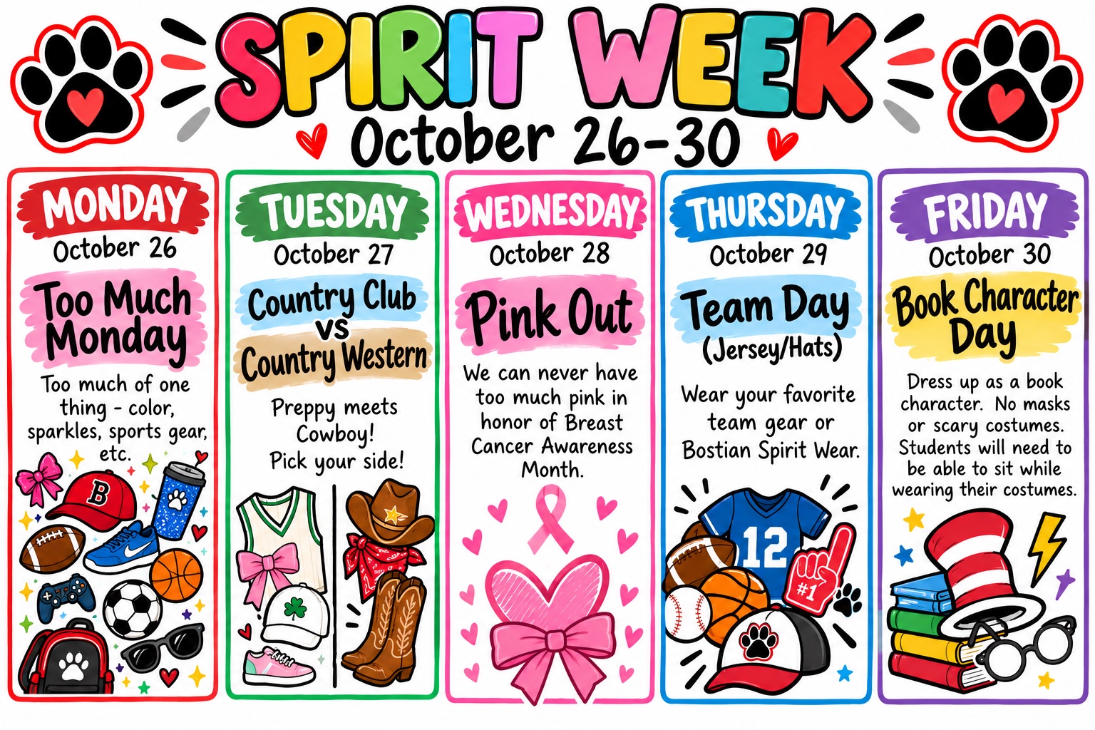 Spirit Week Reminder!
