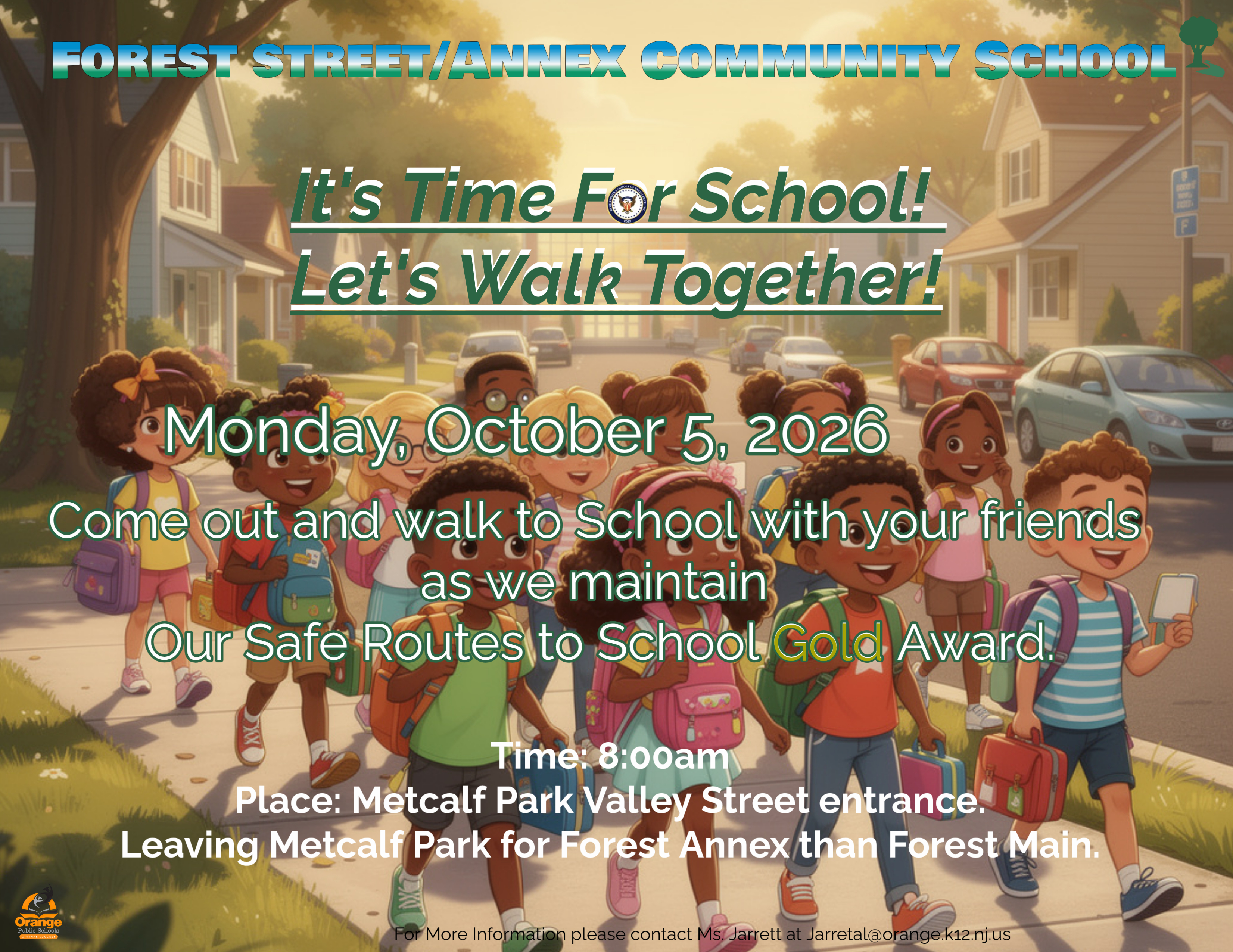 Tomorrow! Let's Walk to School Together! Monday October 5th