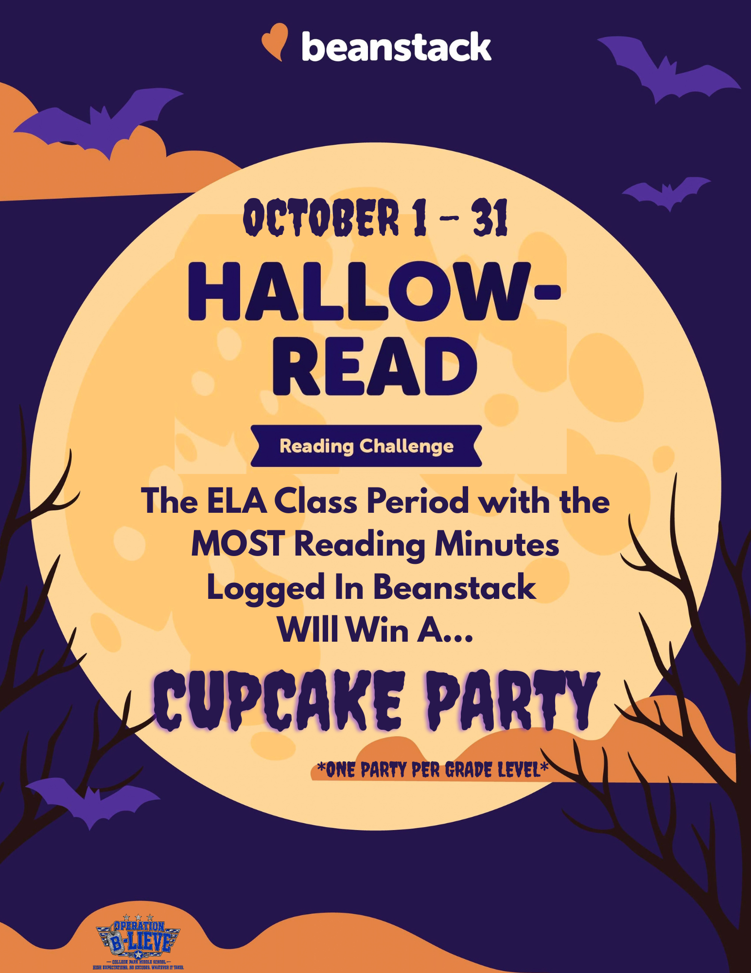 October Beanstack Reading Challenge: Hallow-Read