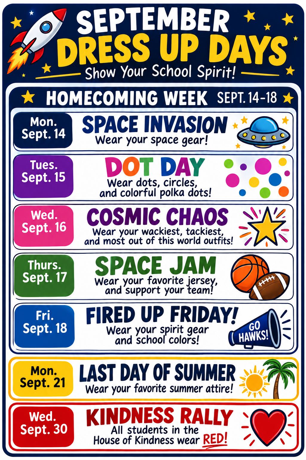 Save the Date: September Dress-Up Days