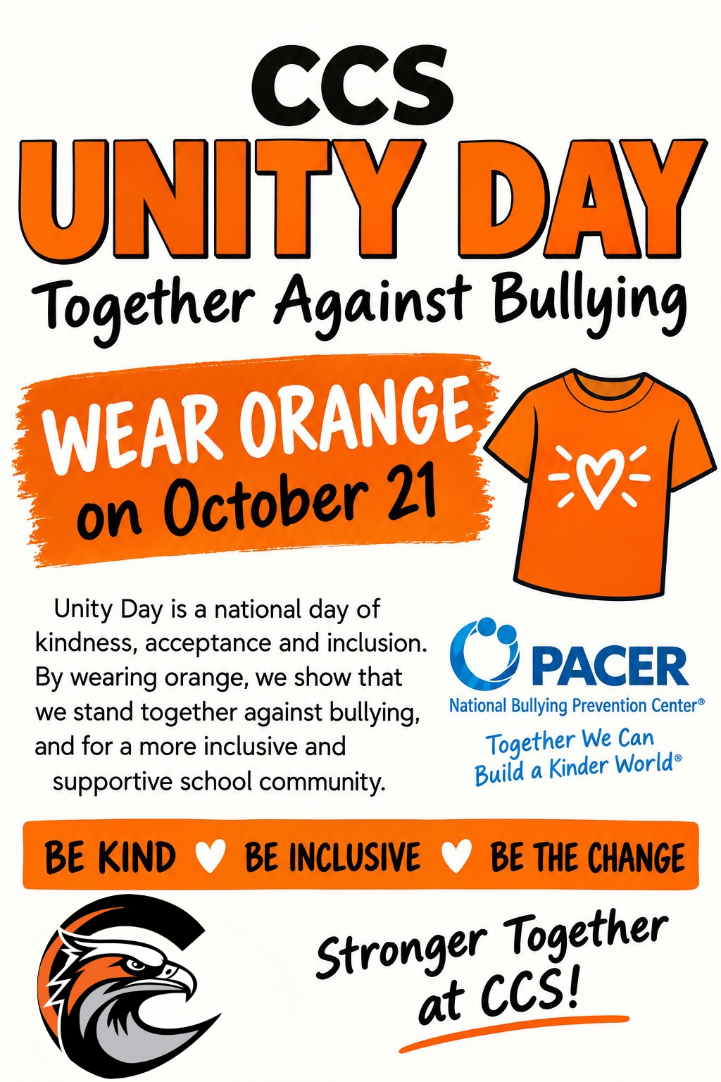 CCS Unity Day – Wear Orange on October 21! 🧡