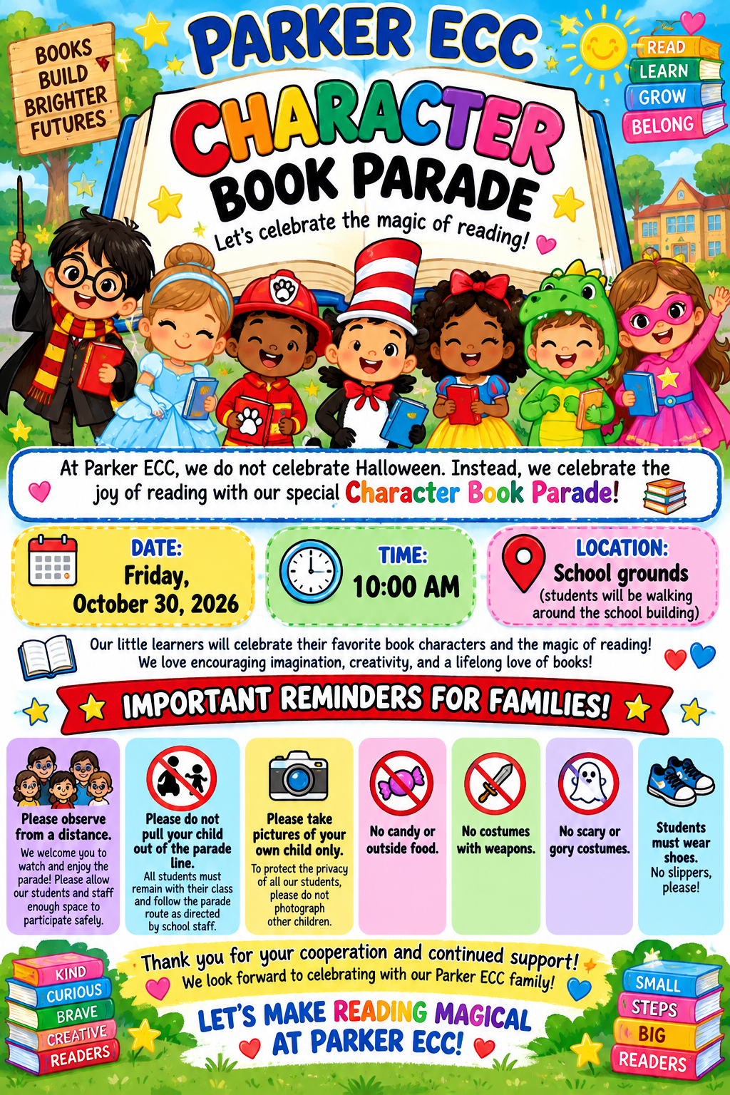 📚🎭 PARKER ECC CHARACTER BOOK PARADE! 🎭📚