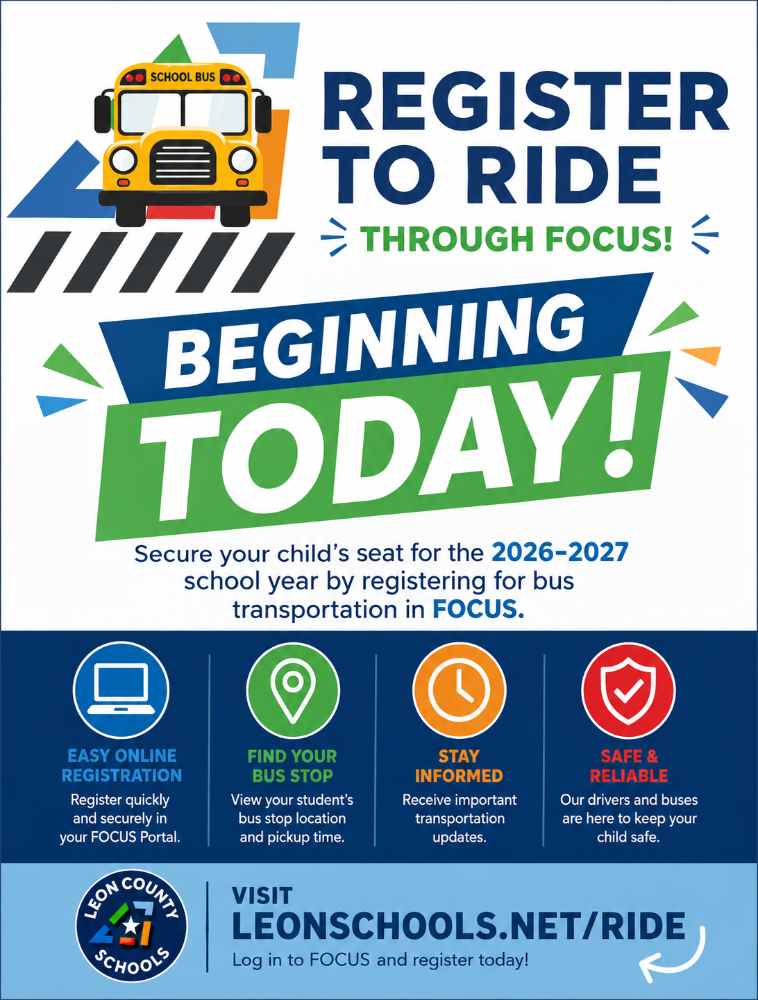 School bus registration is now open!